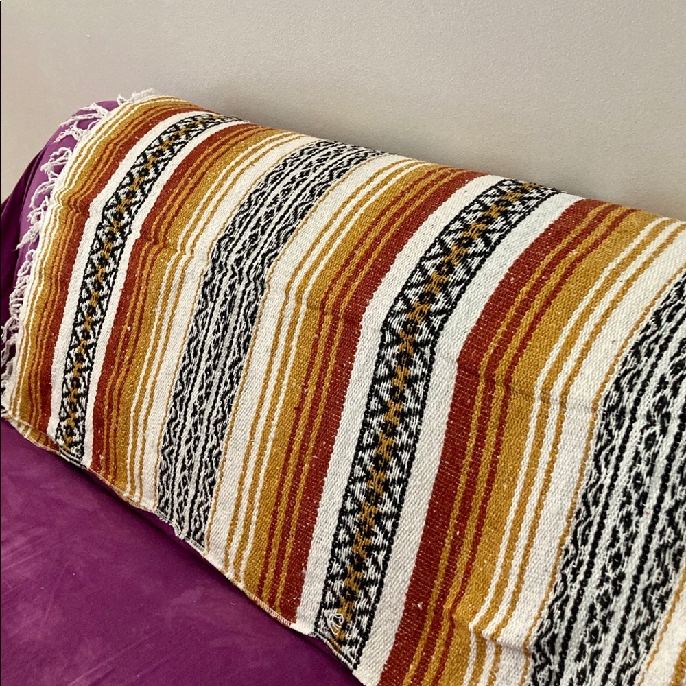 Mexican Woven Blanket / Falsa / Throw / Baja